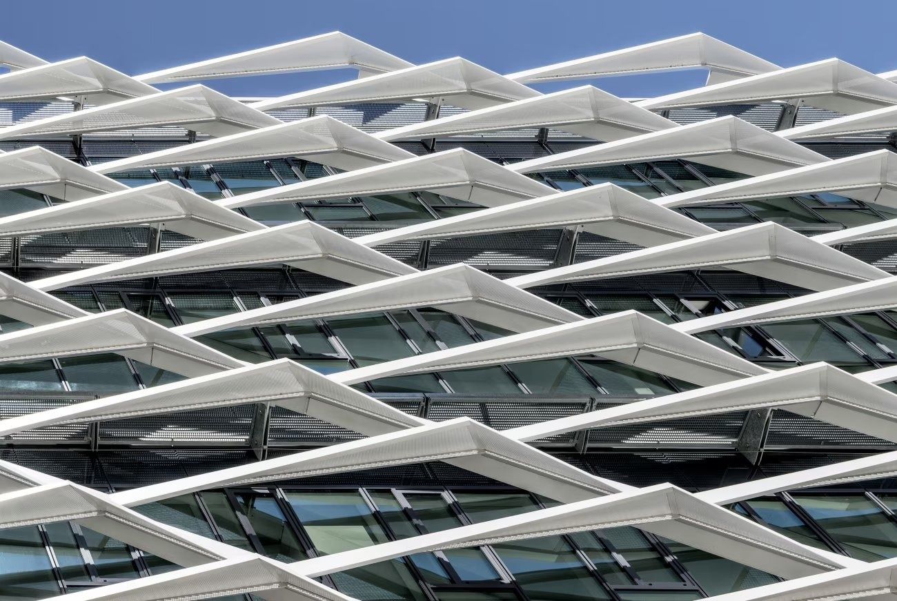 adidas: Facade of angled white panels