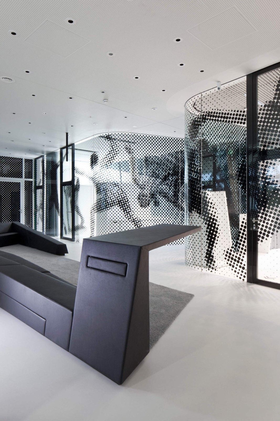 adidas: Lobby with a large sports graphic