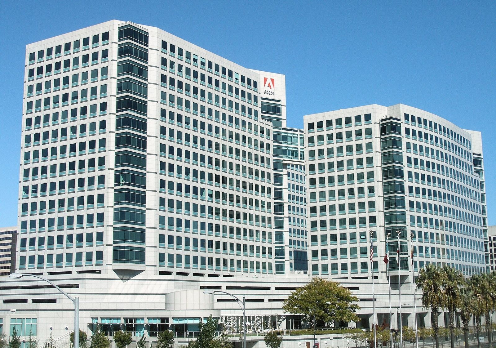 Adobe: Adobe's East and West towers in downtown San Jose