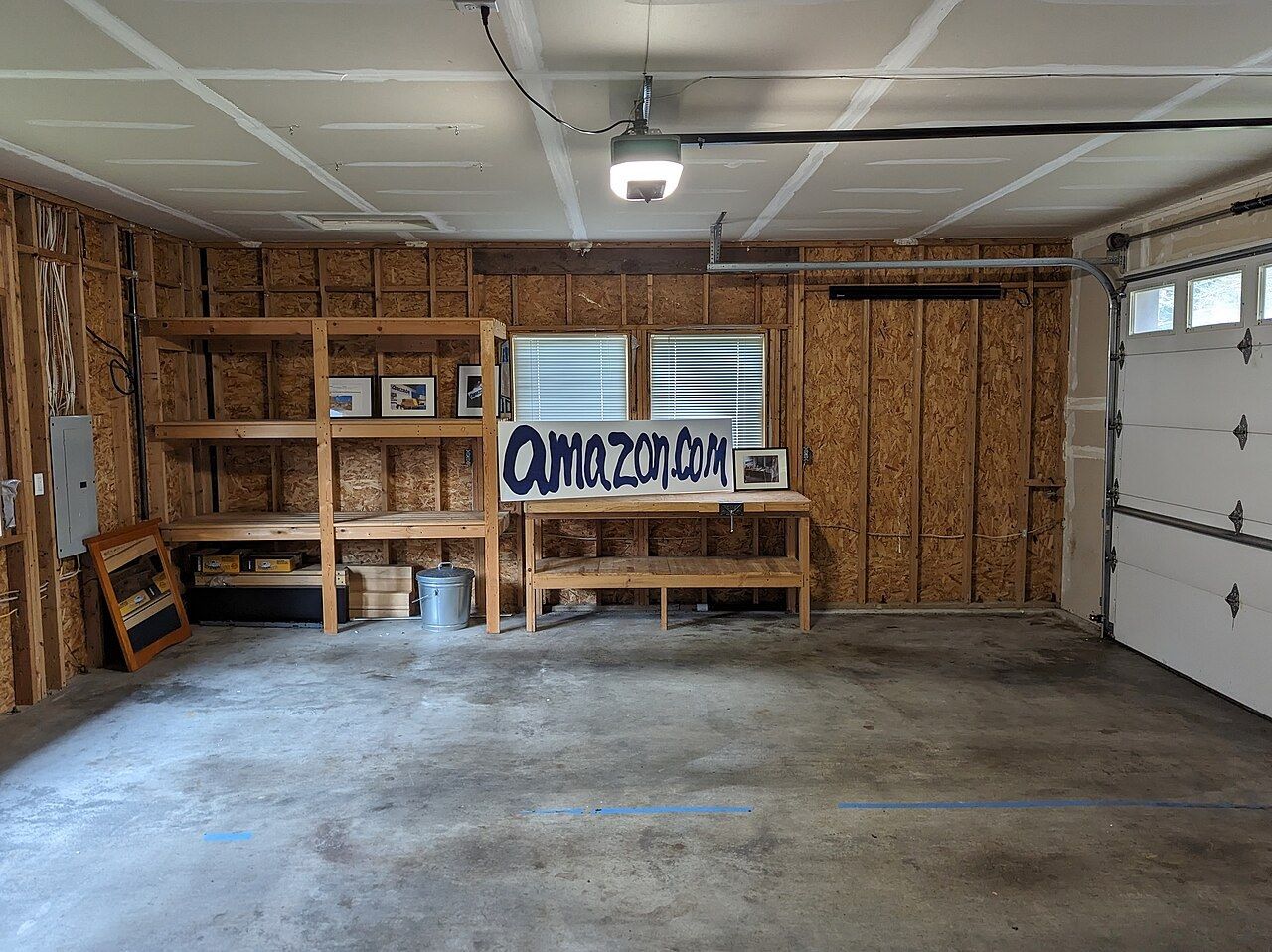 Inside the garage at Amazon's founding site in Bellevue