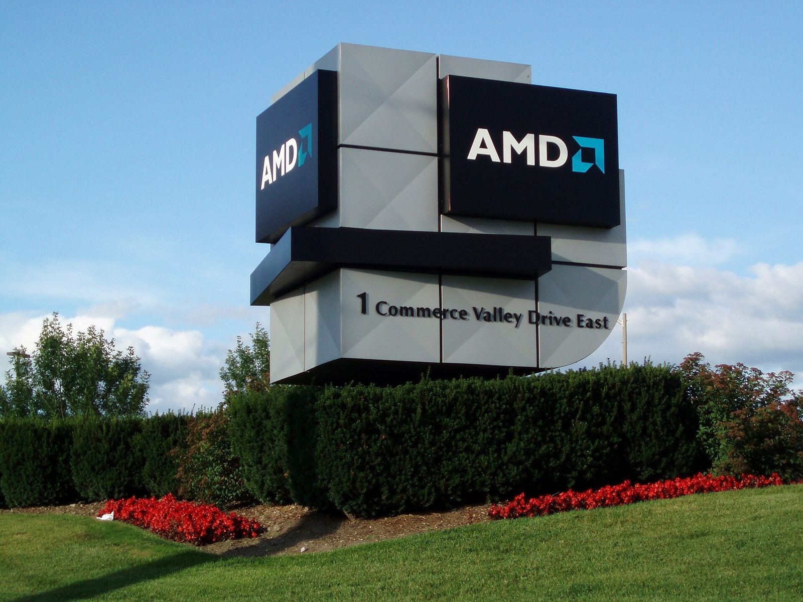 AMD: AMD sign tower on Commerce Valley Drive