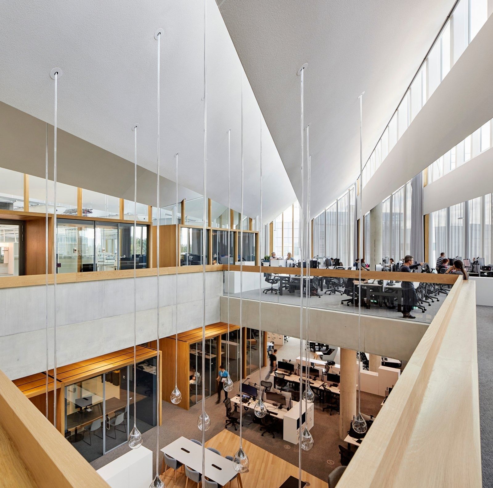 AstraZeneca: Open atrium looking down on several office floors