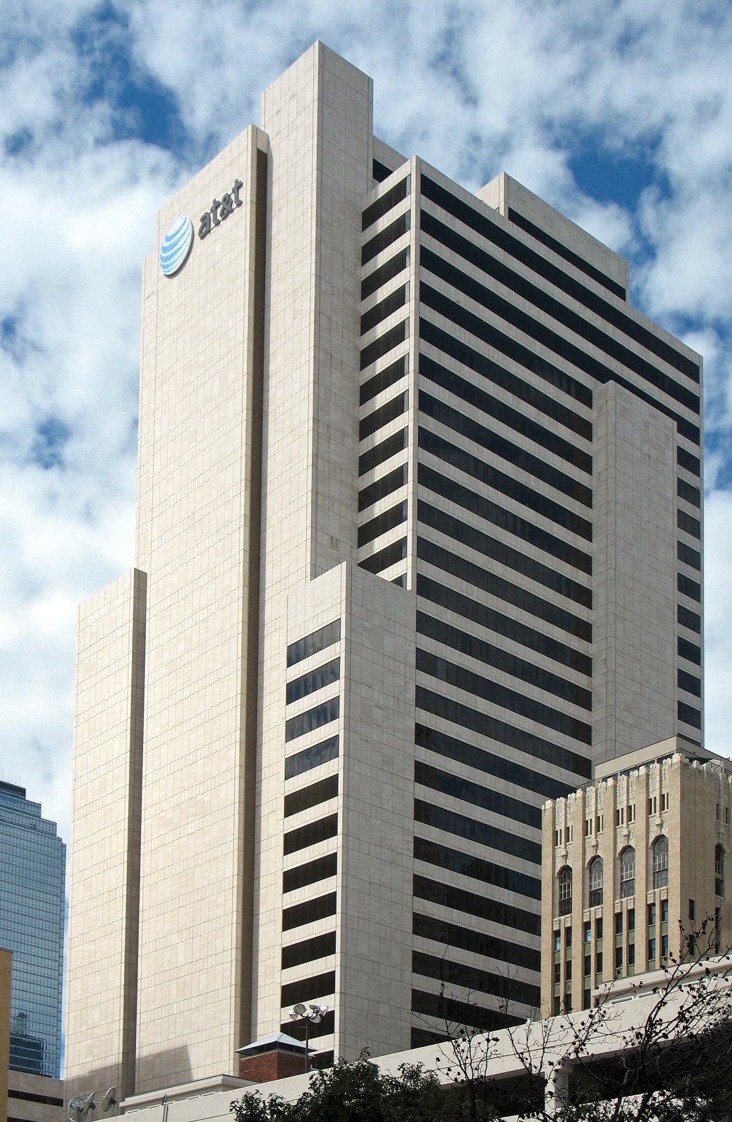 Tall office tower in downtown Dallas