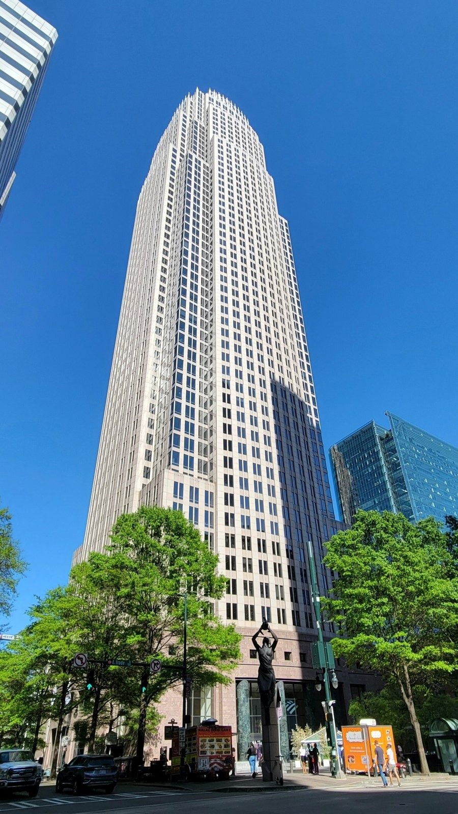 The 60-storey tower from street level