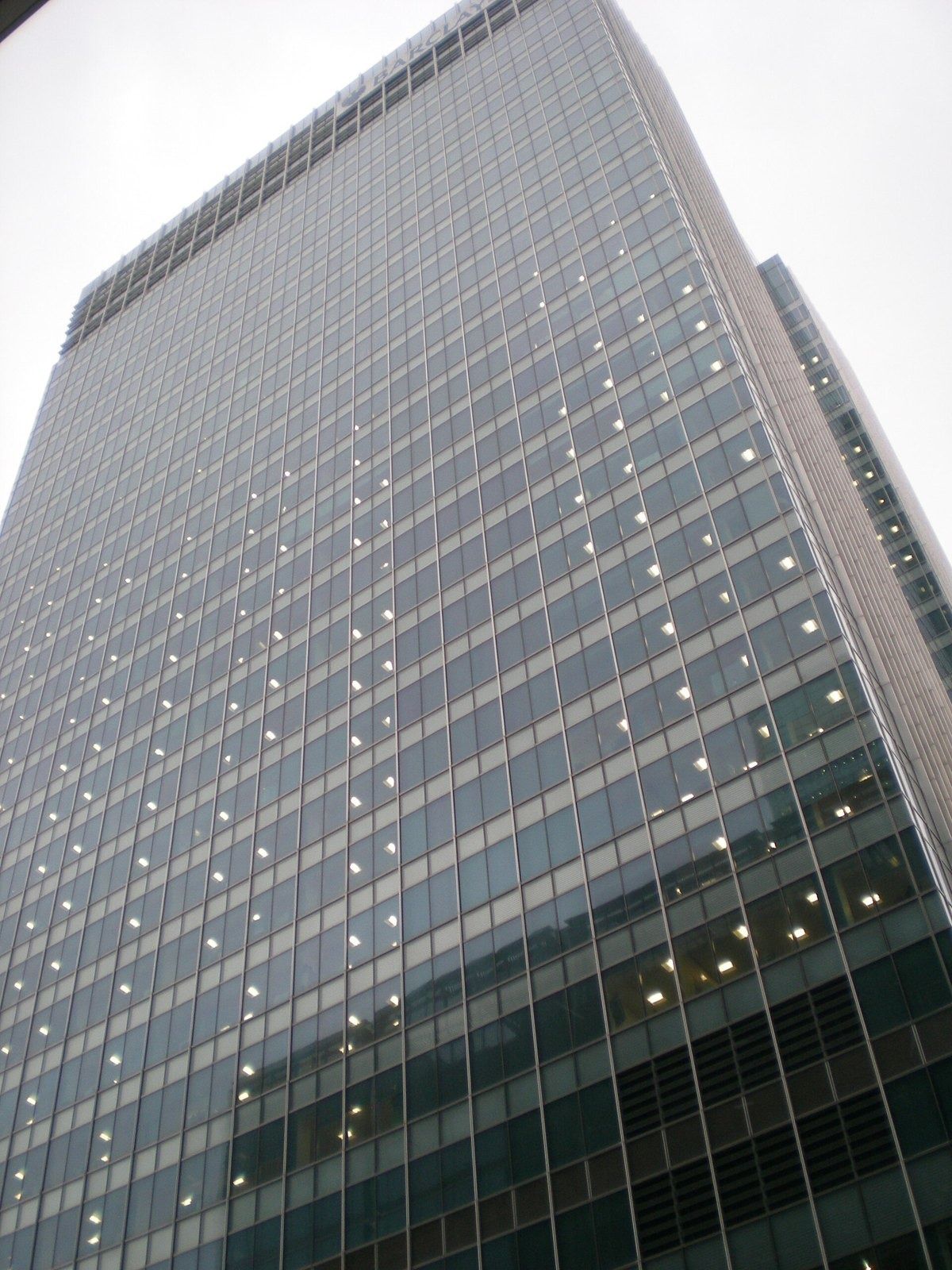 Barclays: Glass tower seen from the ground looking up
