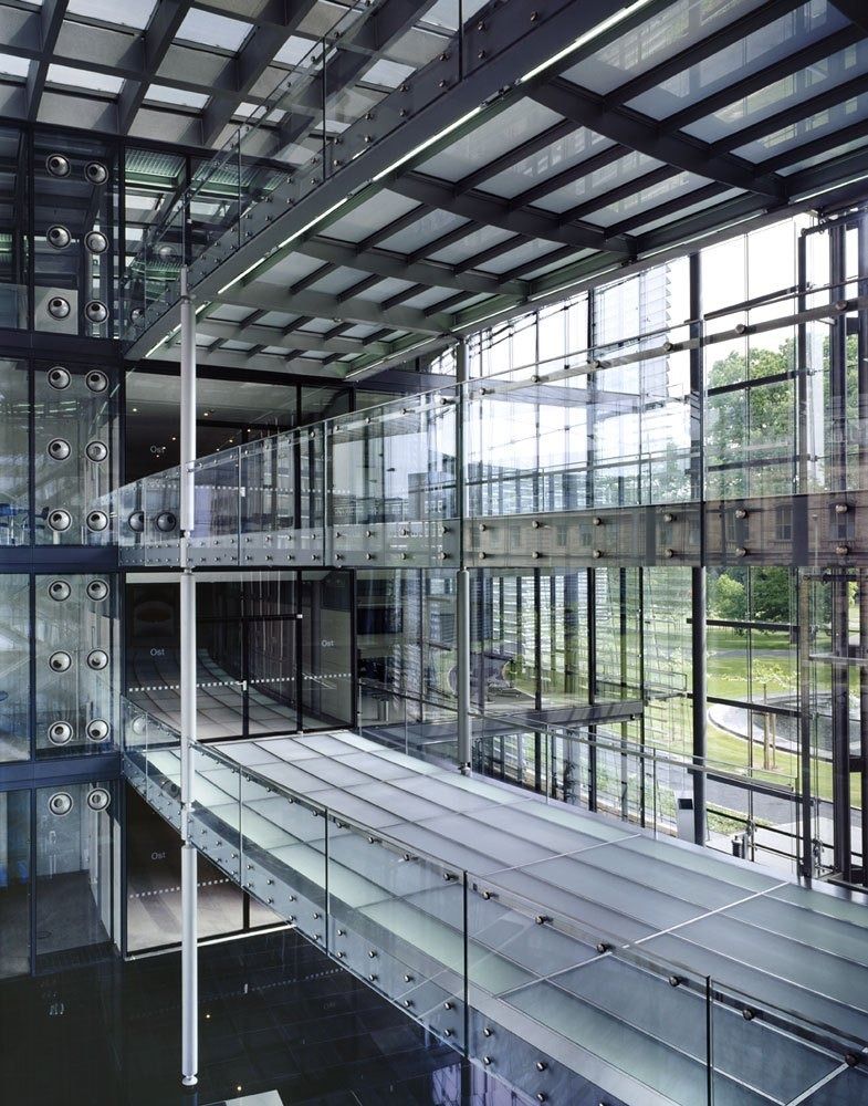 Bayer: Glass interior with walkways