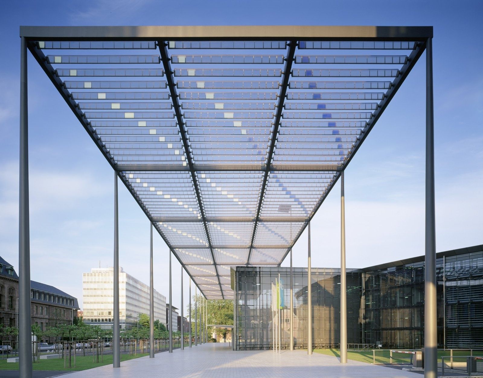 Bayer: Under the long glass pergola