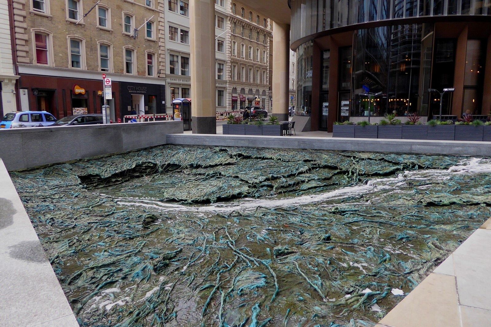 Bloomberg: A relief model displayed outside the building