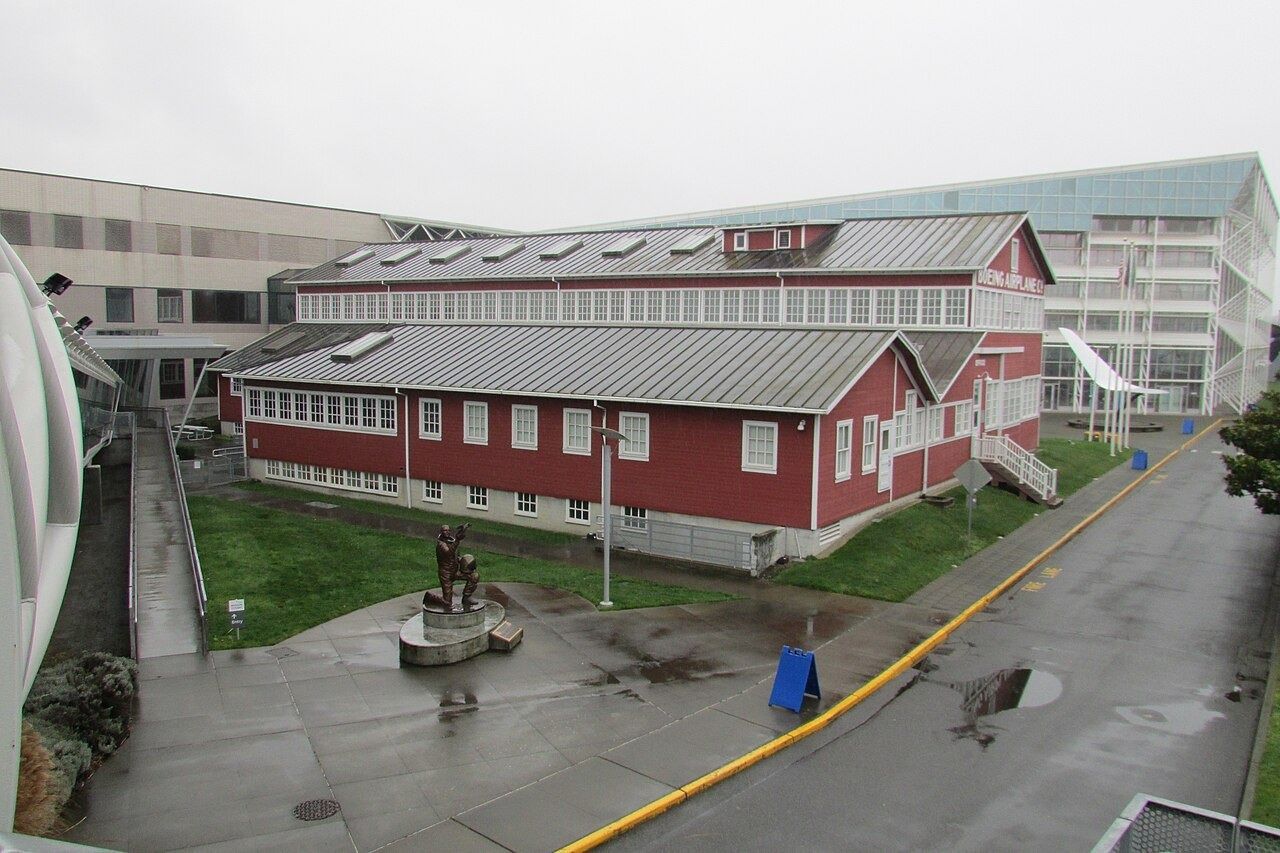 Red wooden barn-like building