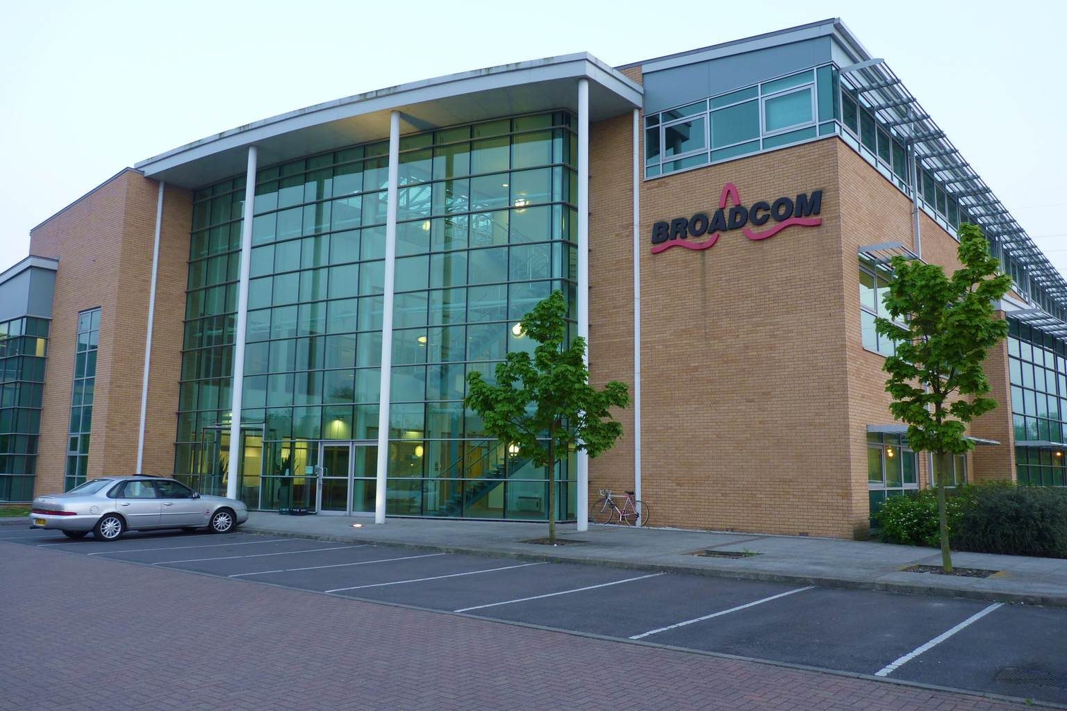 Brick and glass office building
