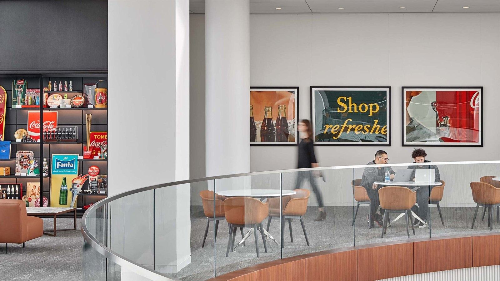 The Coca-Cola Company: A lounge overlooking a stair