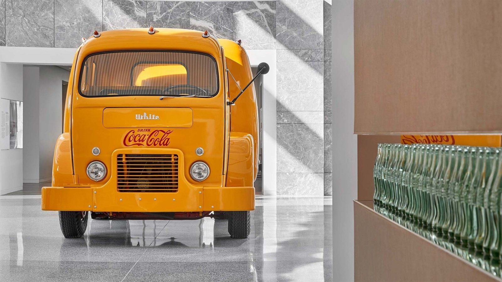 The Coca-Cola Company: The yellow truck up close