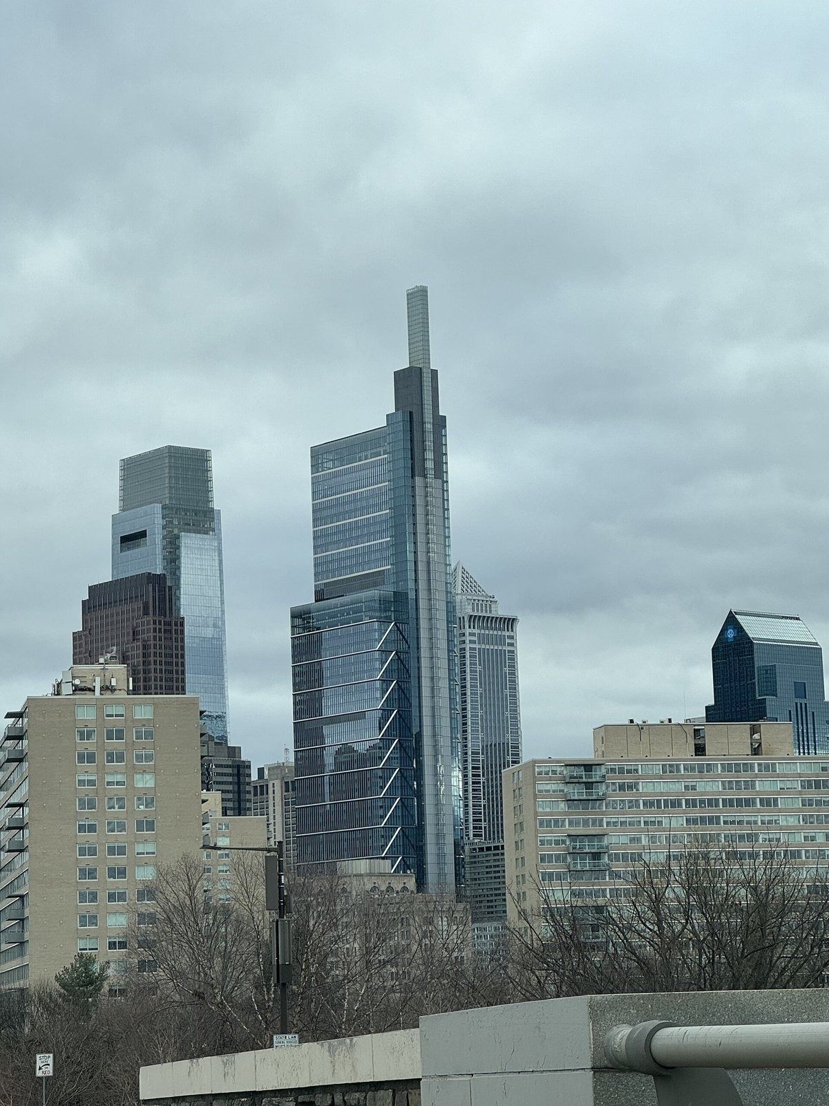 Comcast: Comcast Technology Center and Comcast Center from Fairmount Park