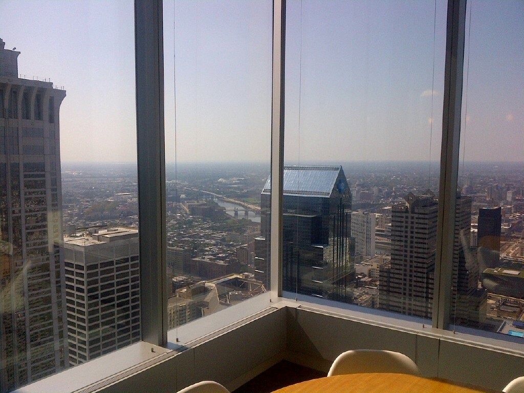 Comcast: View over Philadelphia from the 43rd floor
