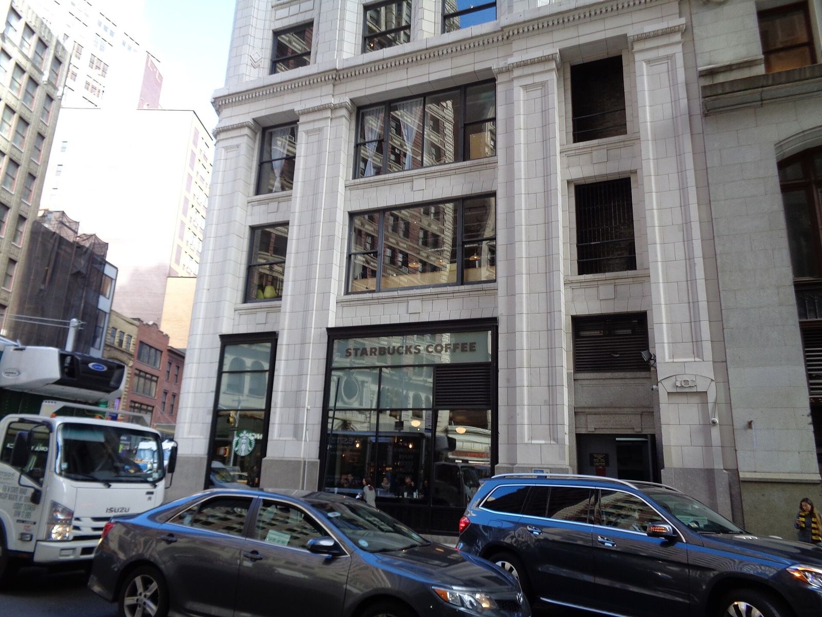 Stone-faced building at 1140 Broadway