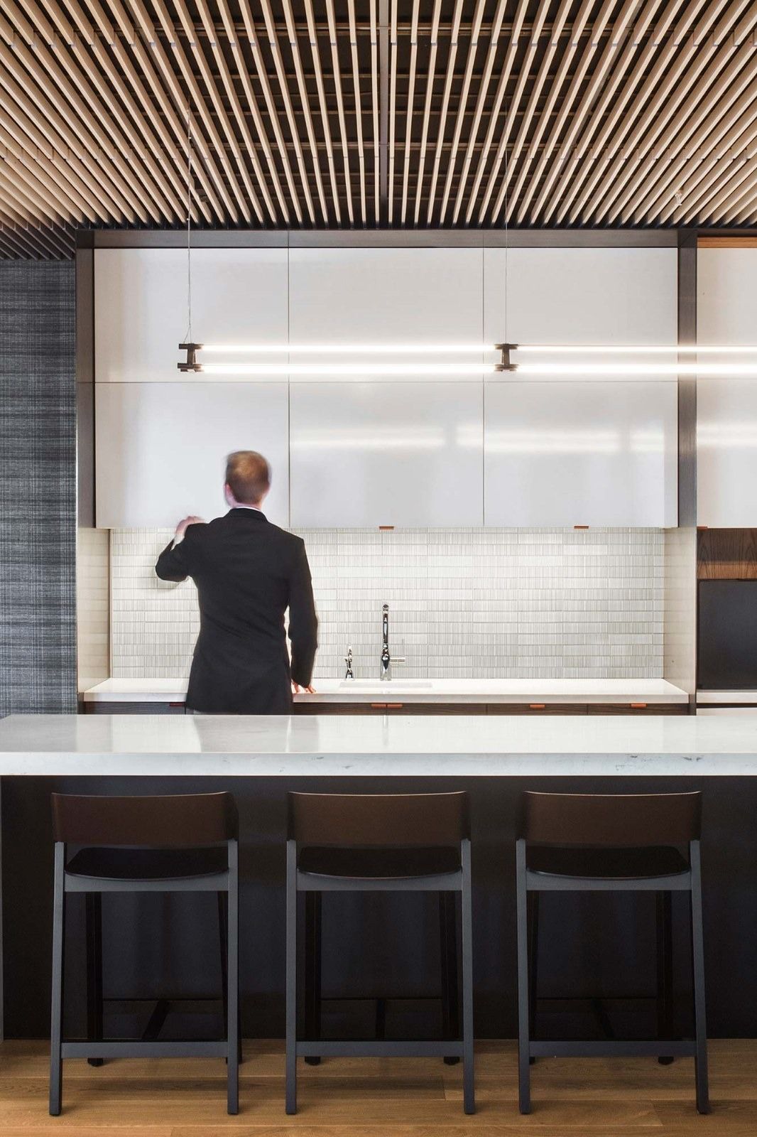 Davis Wright Tremaine: A bar counter with stools