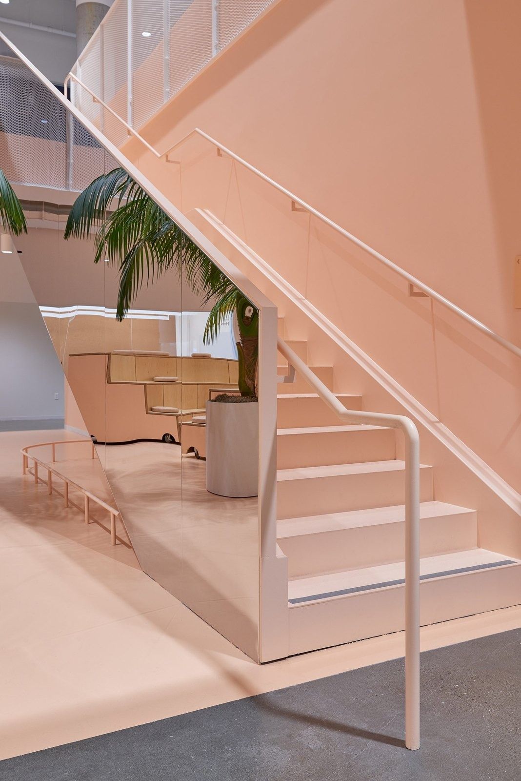 Dropbox: A pink stair beside a palm