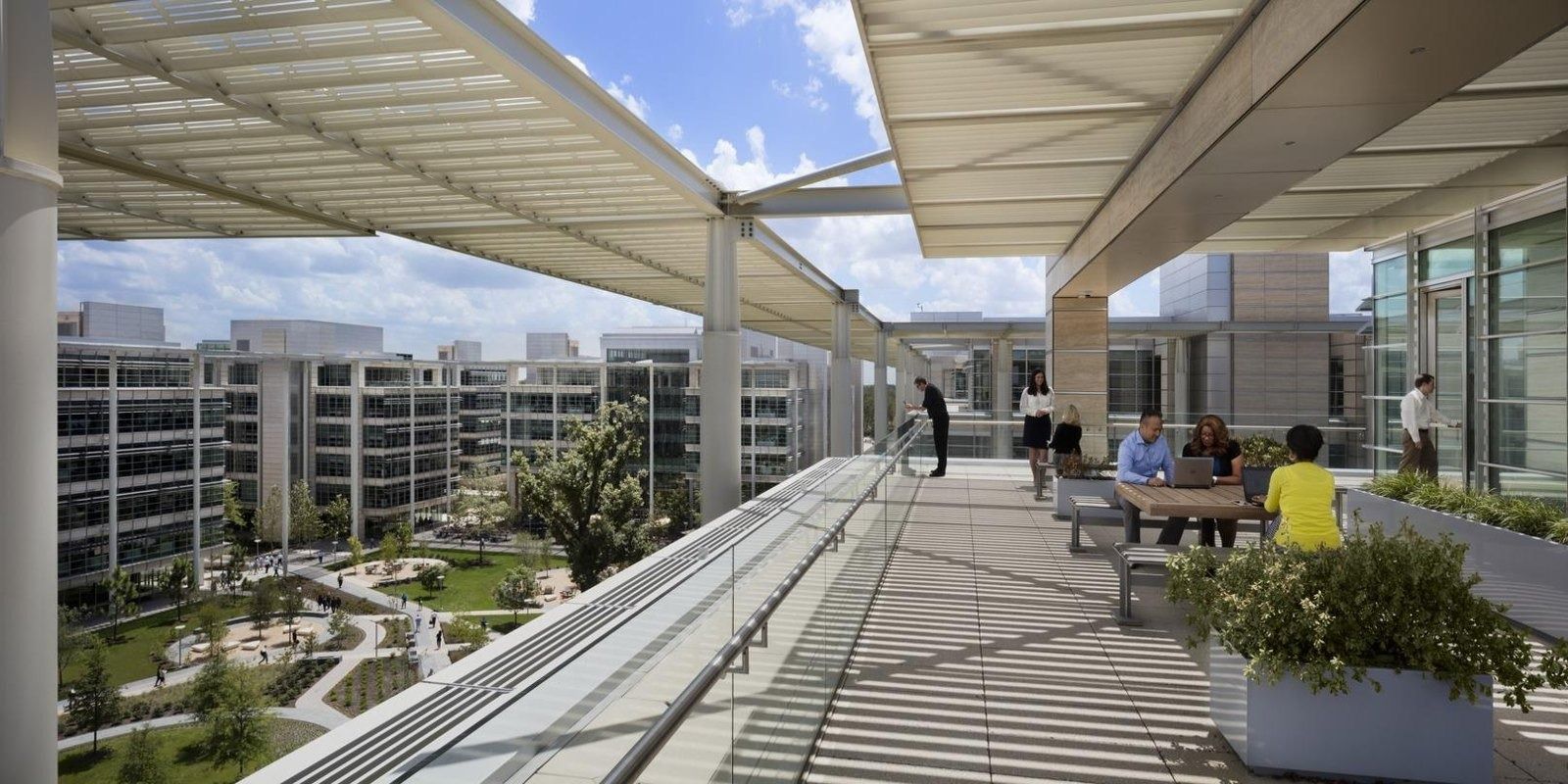 ExxonMobil: Covered walkway between buildings
