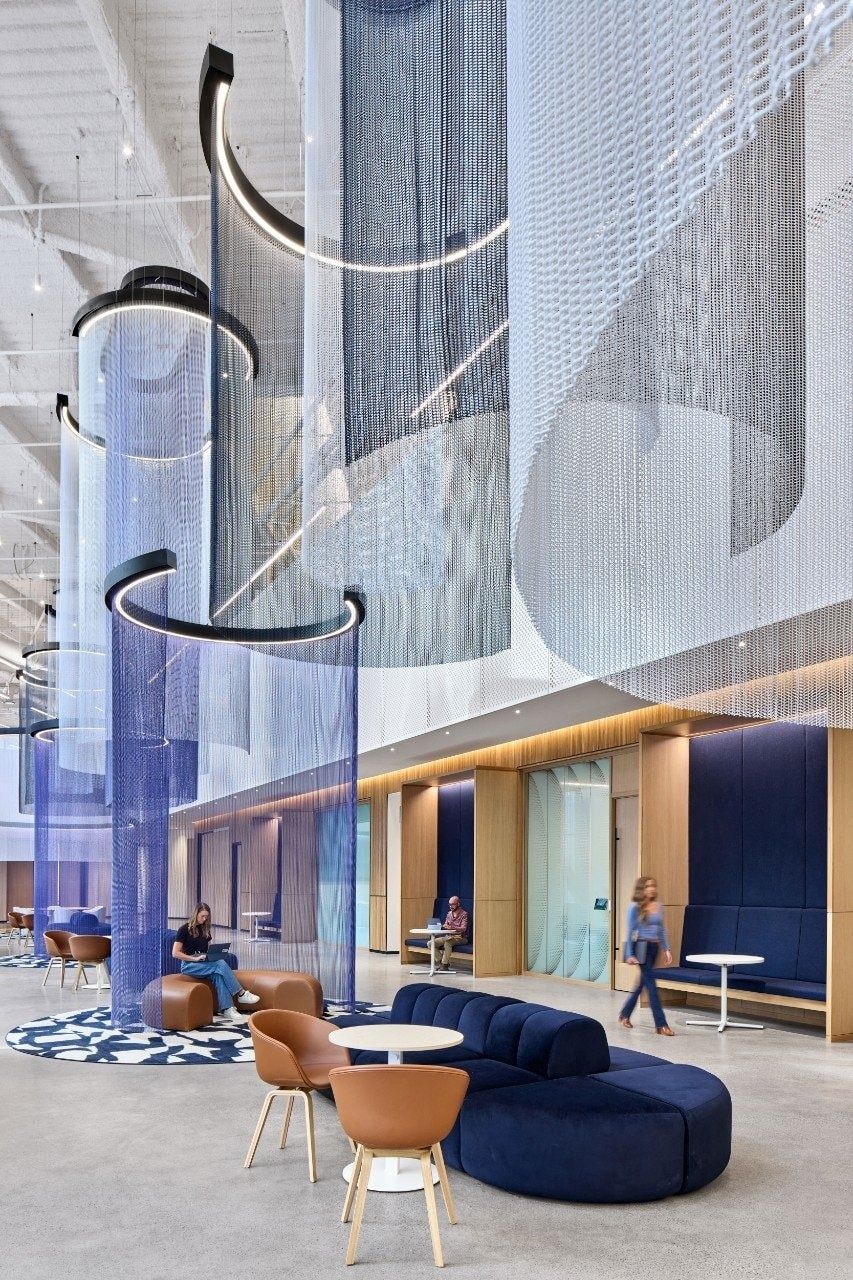 Ford Motor Company: Lounge with hanging chain curtains