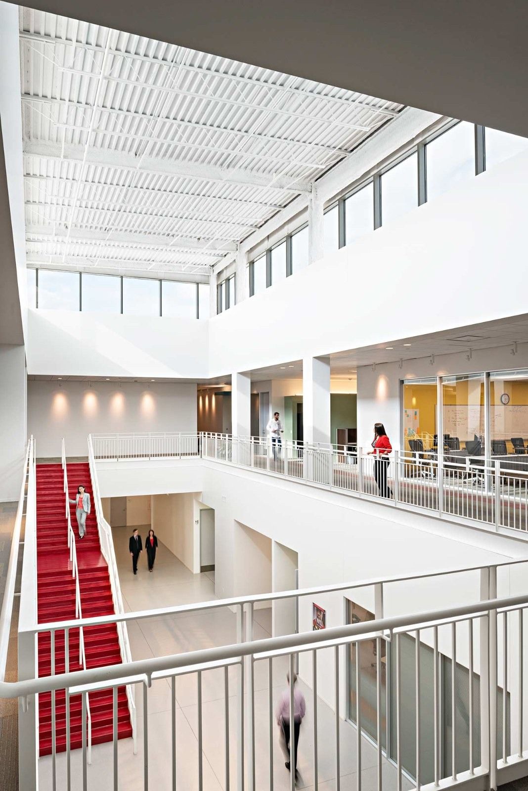 Halliburton: Balconies with a red accent wall