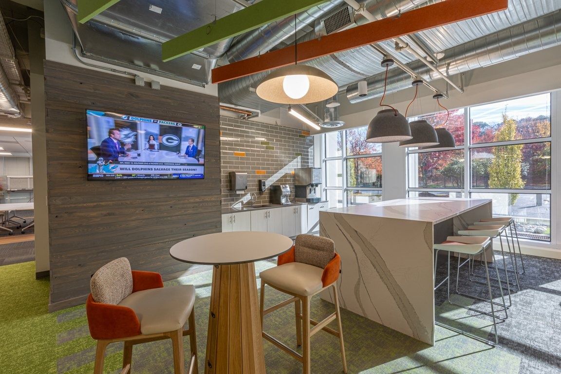 The Home Depot: Café counter and bar seating by the windows