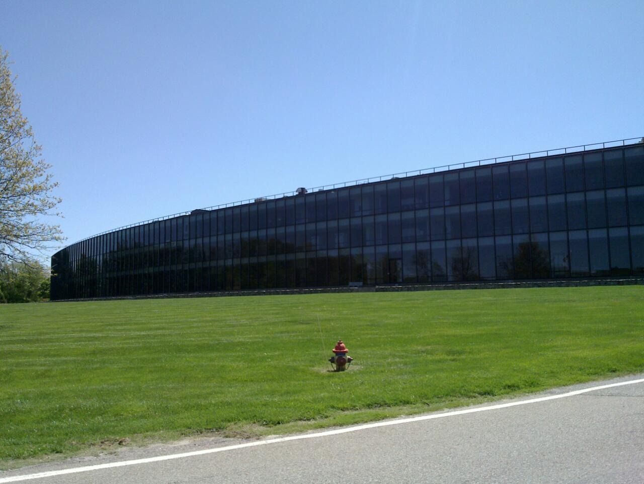 IBM: The long curved glass façade of IBM's Watson Research Center