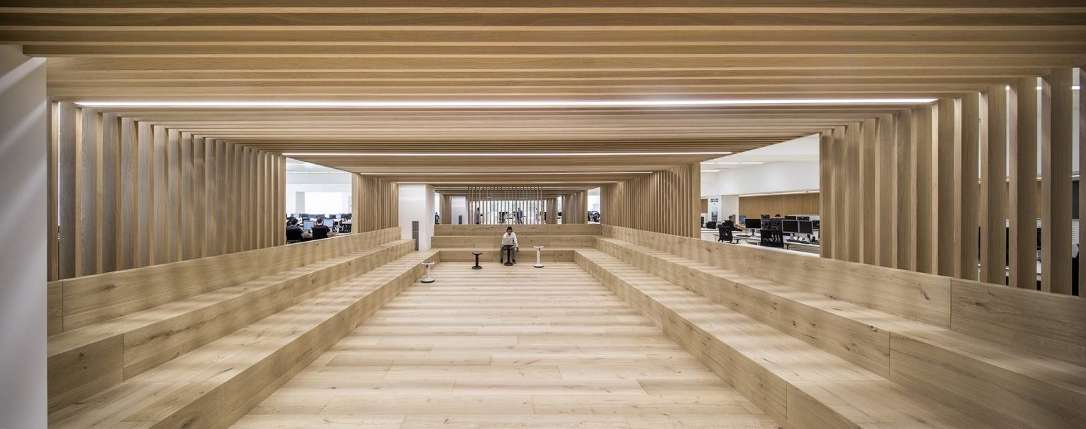 Inditex: Timber seating steps
