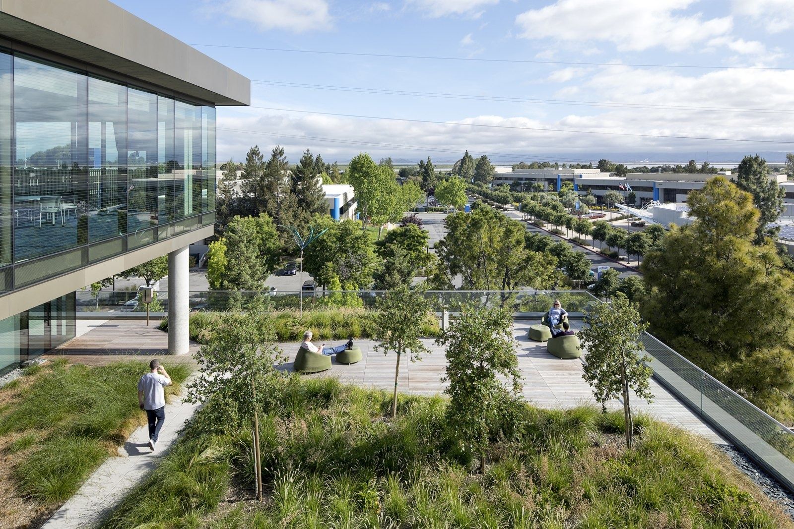 Intuit: A roof terrace with seating and planting