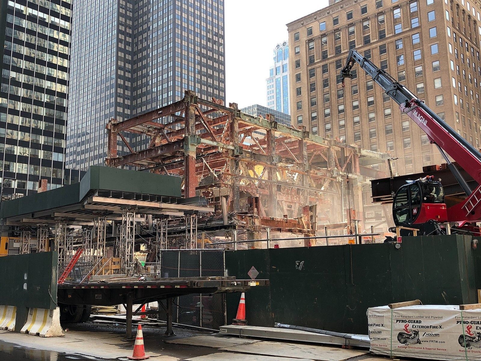 Demolition of the old 270 Park Avenue