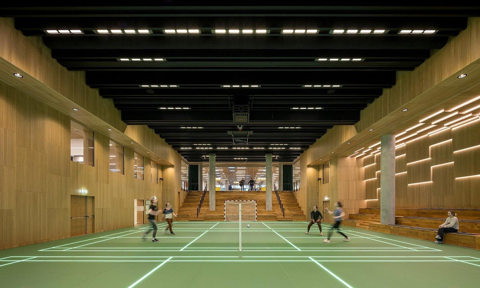 The LEGO Group: Indoor sports hall with timber walls