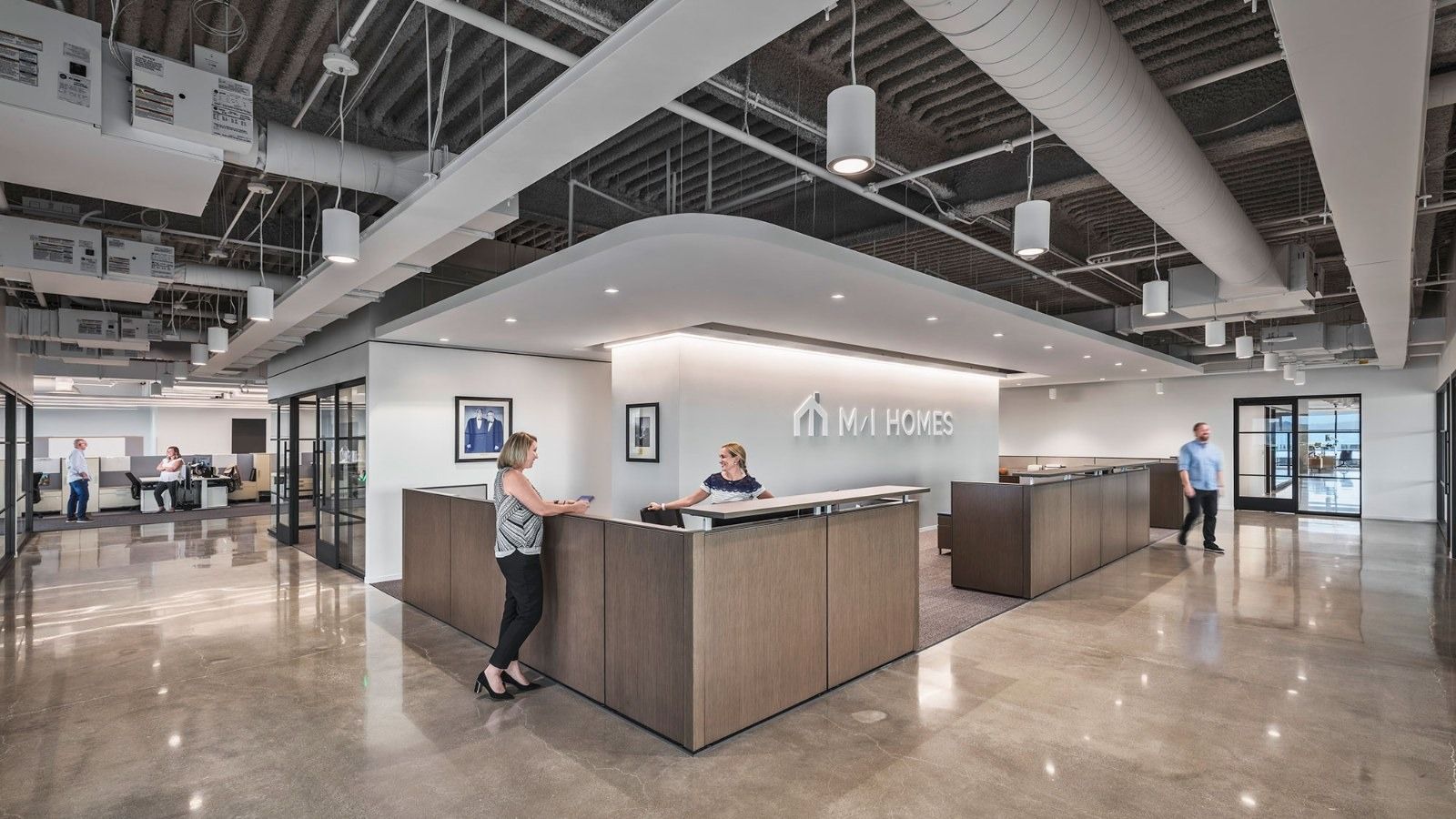 M/I Homes: A reception area with curved desks