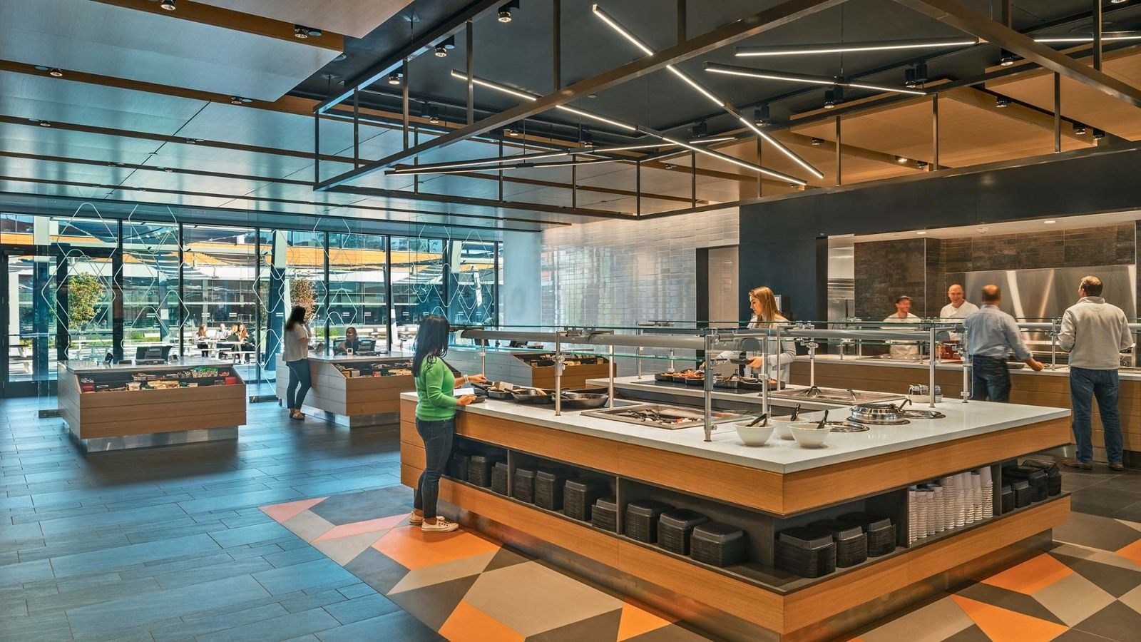 MathWorks: A servery with salad bars