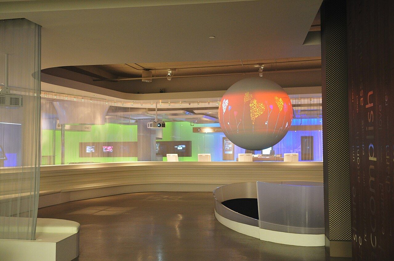 Inside the Microsoft visitor center
