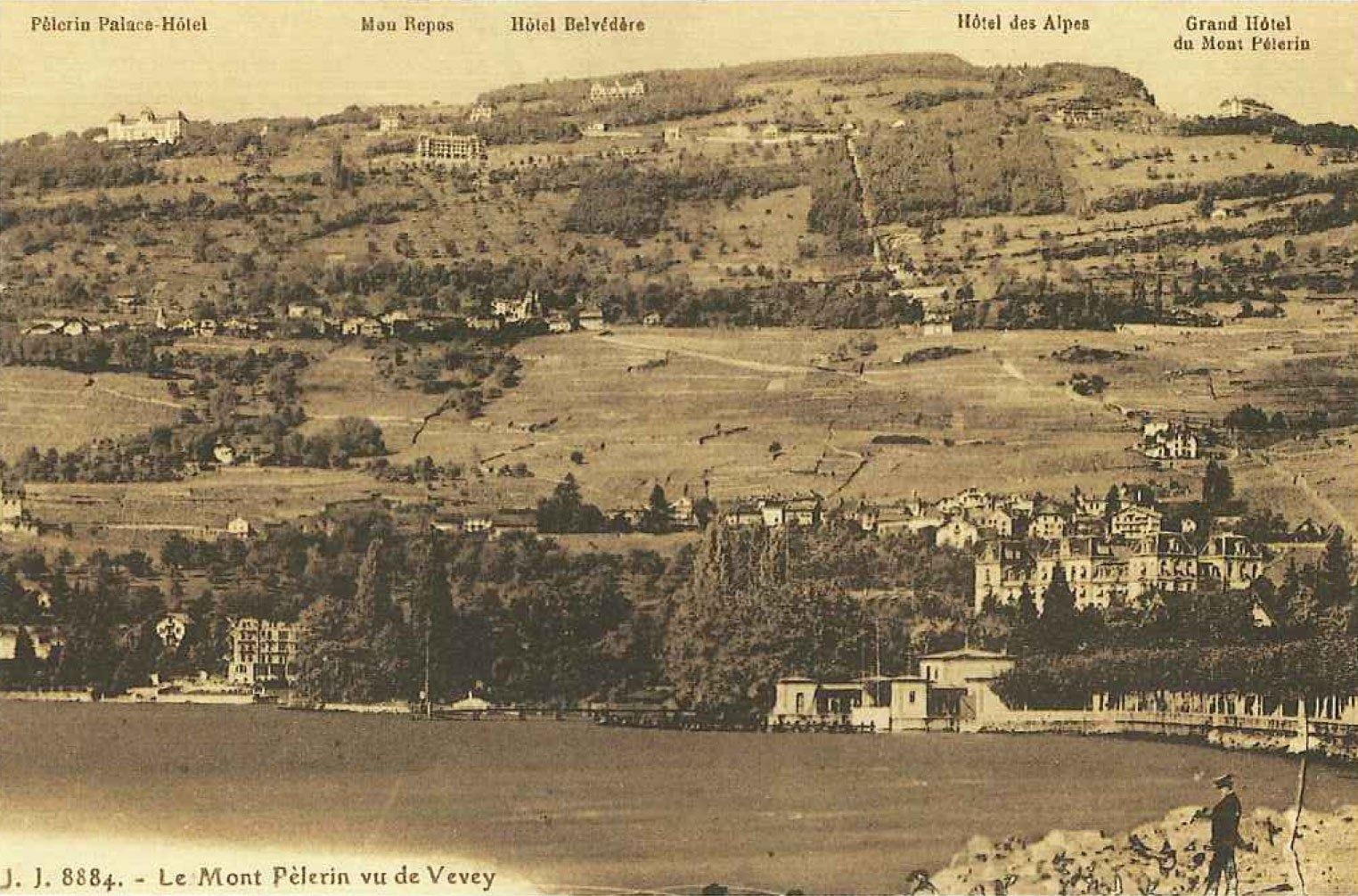 A postcard panorama of Vevey
