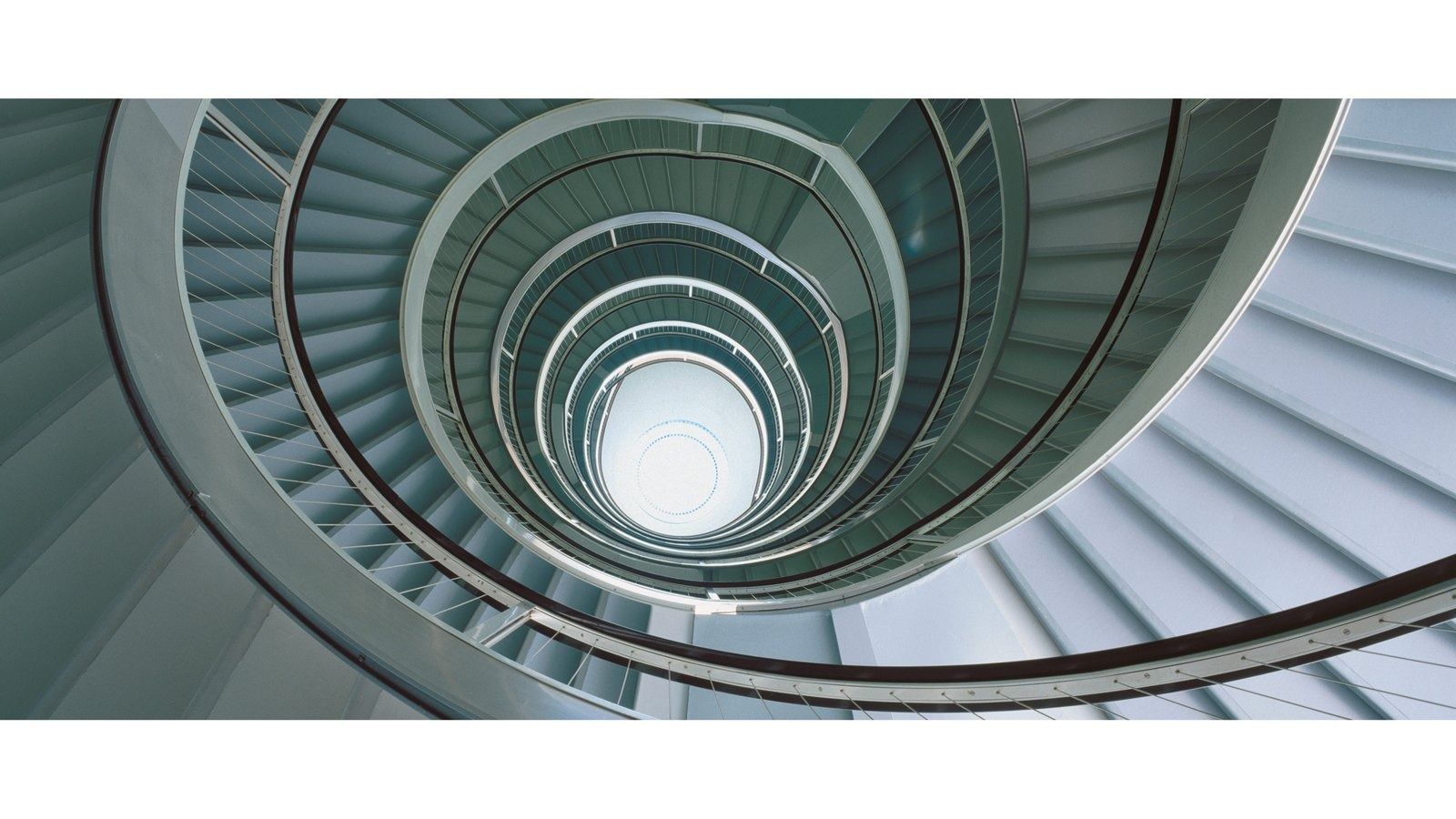 Nestlé: A spiral staircase seen from above