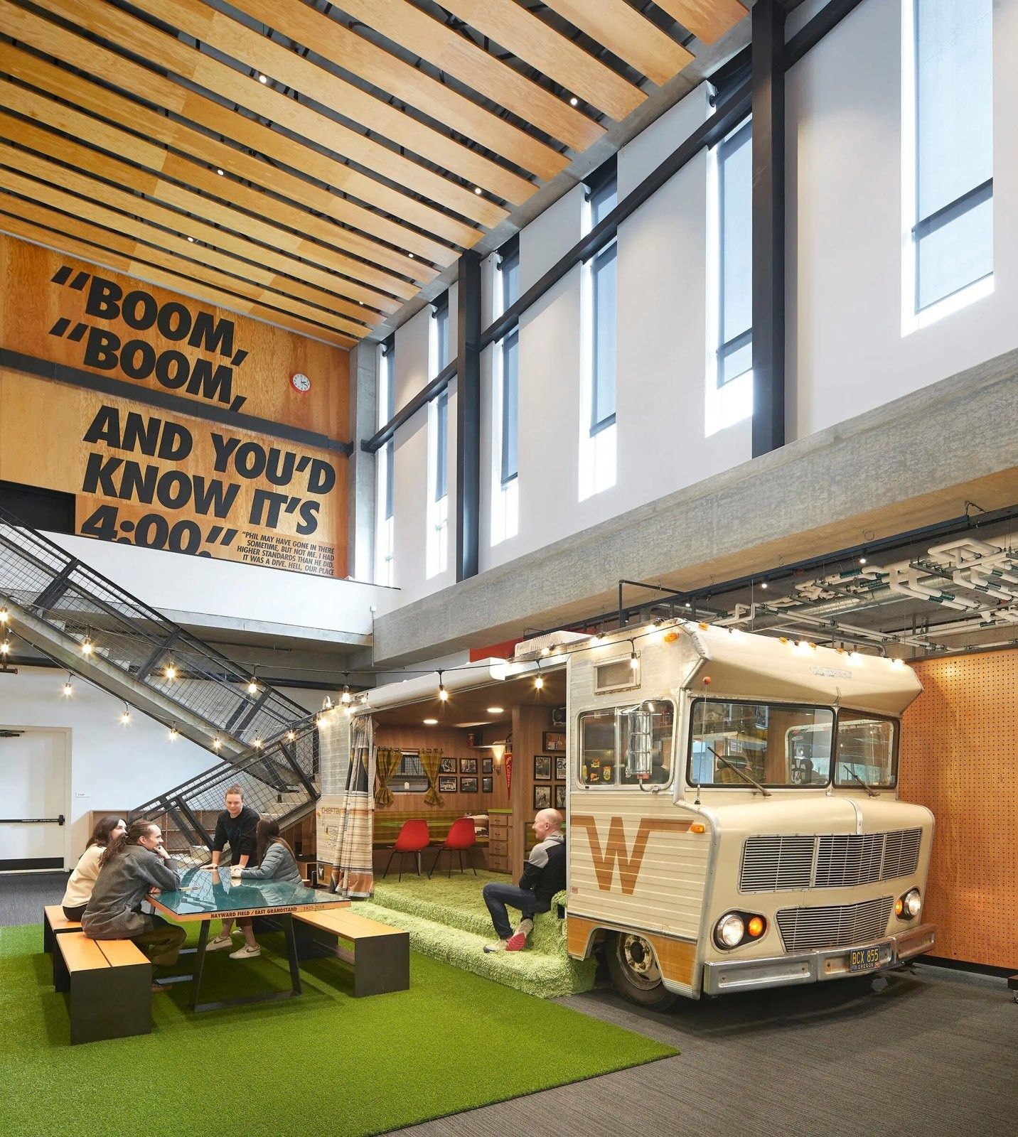 Nike: A vintage food truck indoors