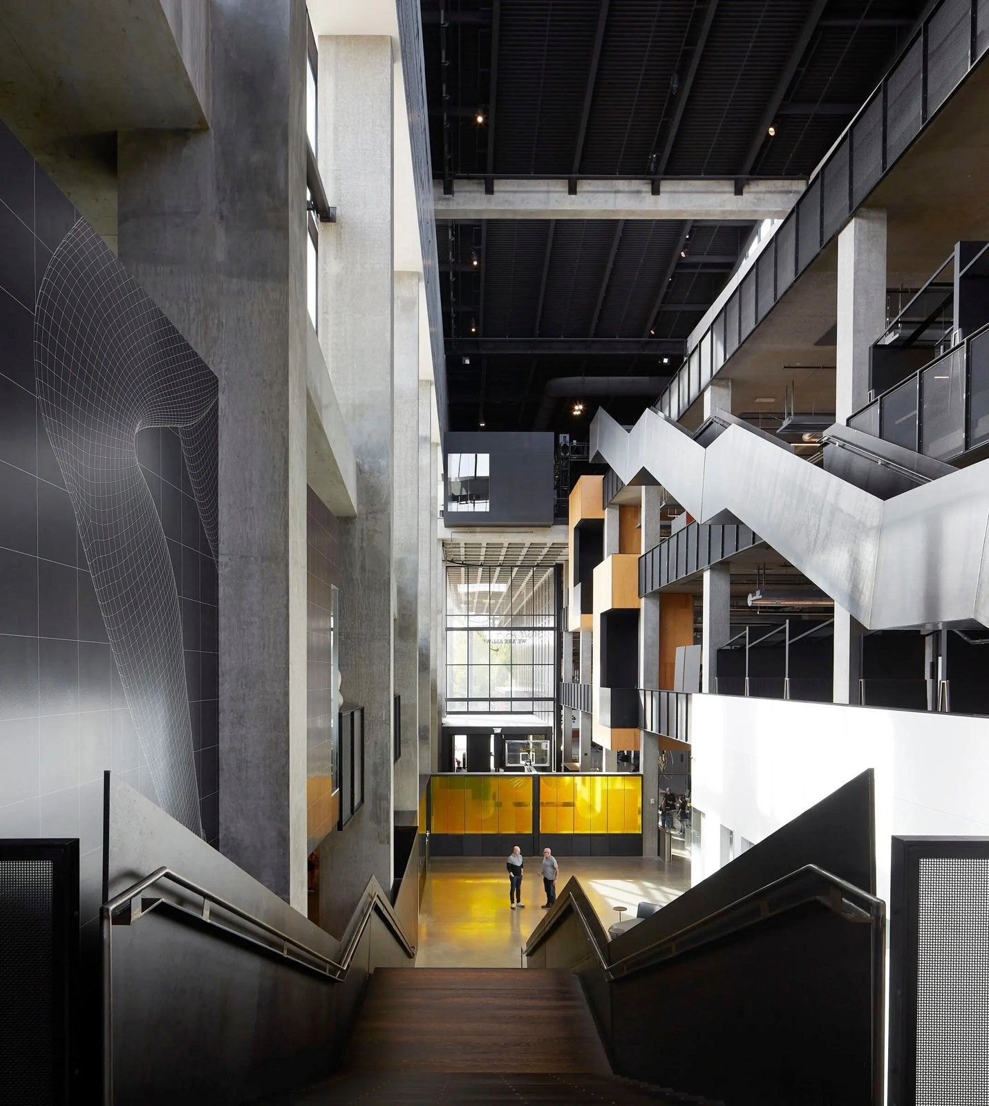 Nike: Stairs rising through the atrium