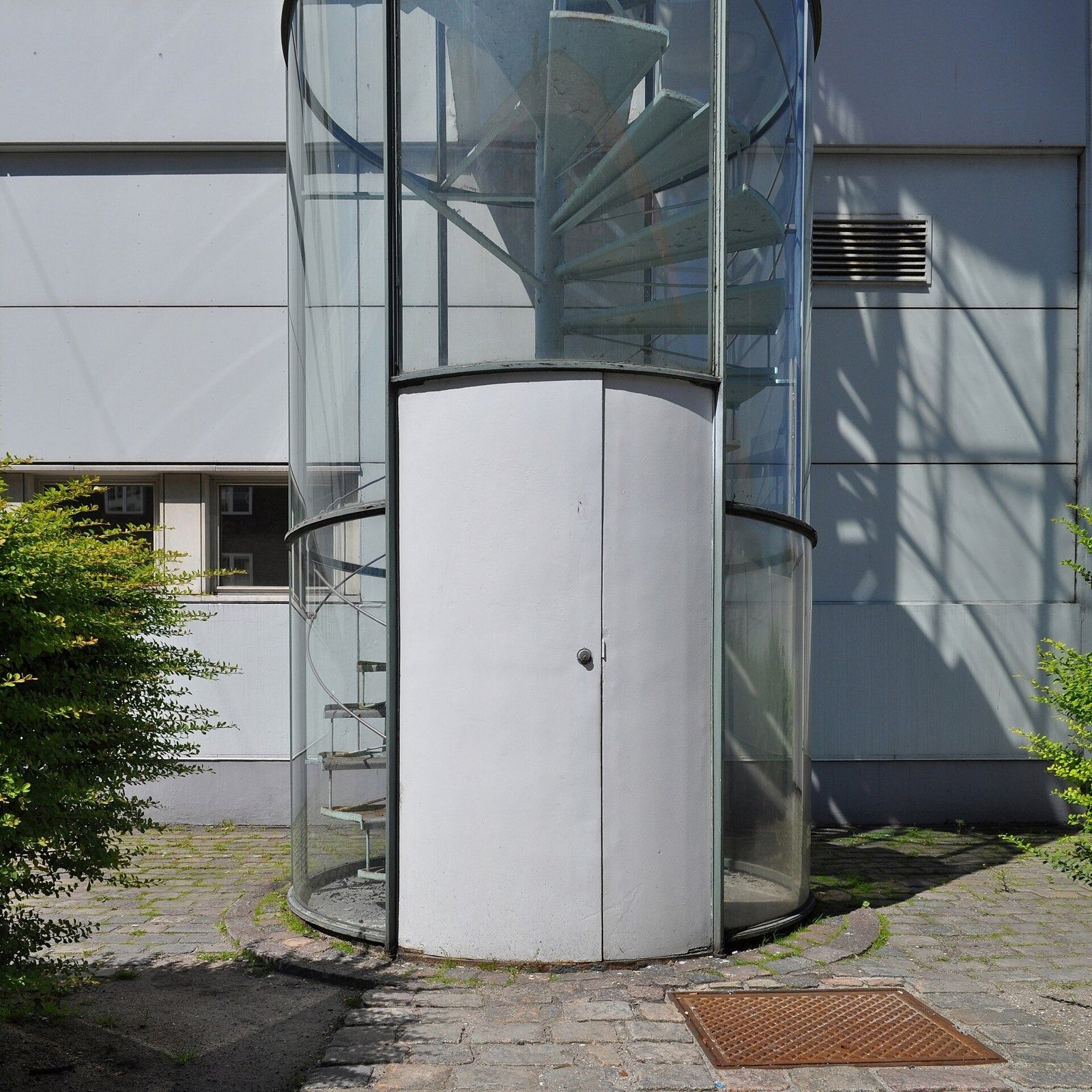 An Arne Jacobsen fire escape stair at the old Novo site