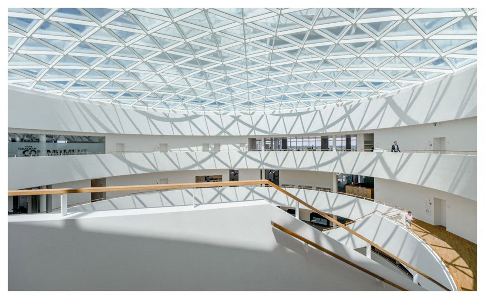 Novo Nordisk: The lattice roof over the upper floors