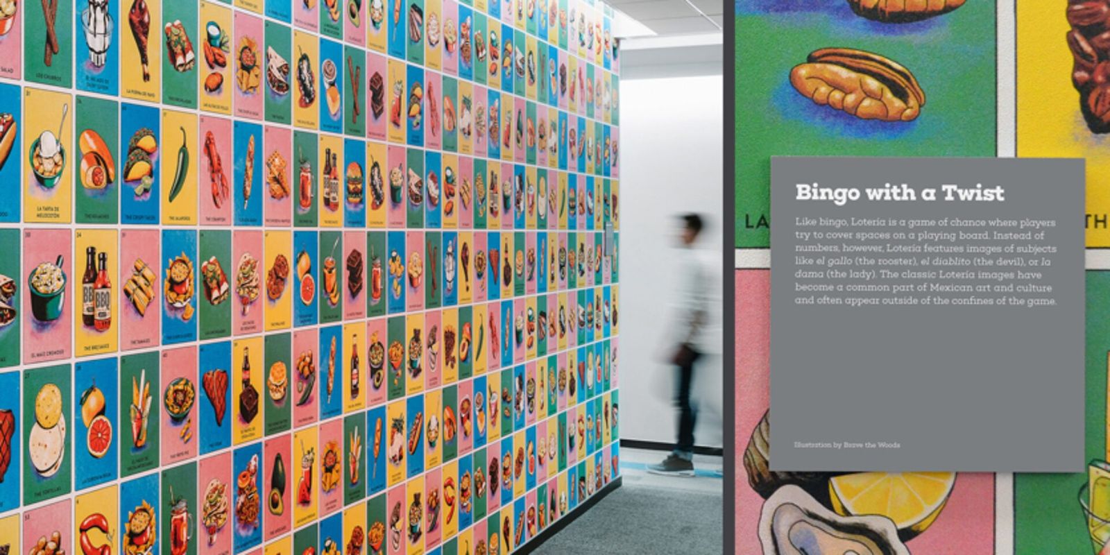 Oracle: A wall of Texas food illustrations