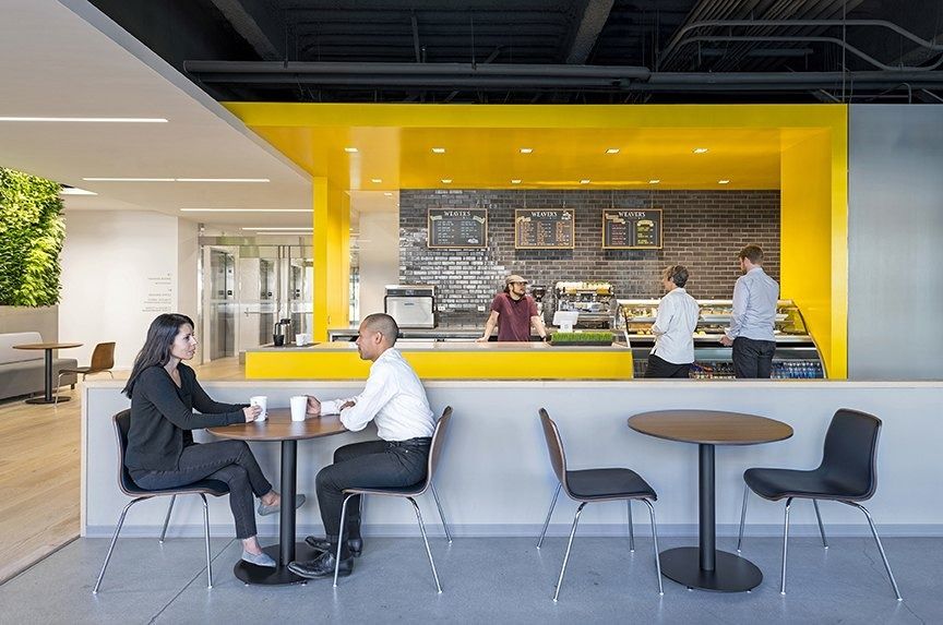 Palo Alto Networks: A yellow-framed coffee bar