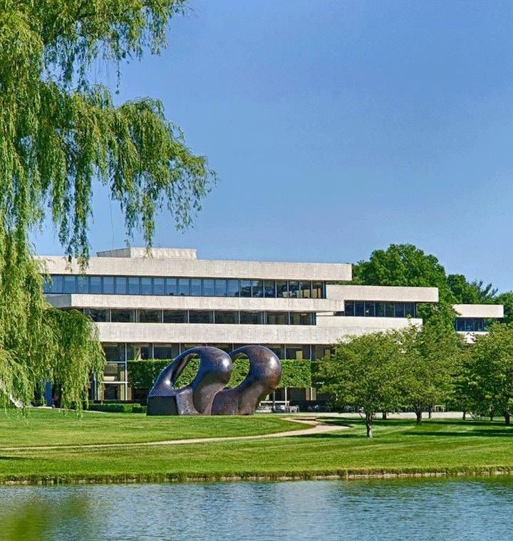 PepsiCo: The headquarters and a pond in the sculpture gardens