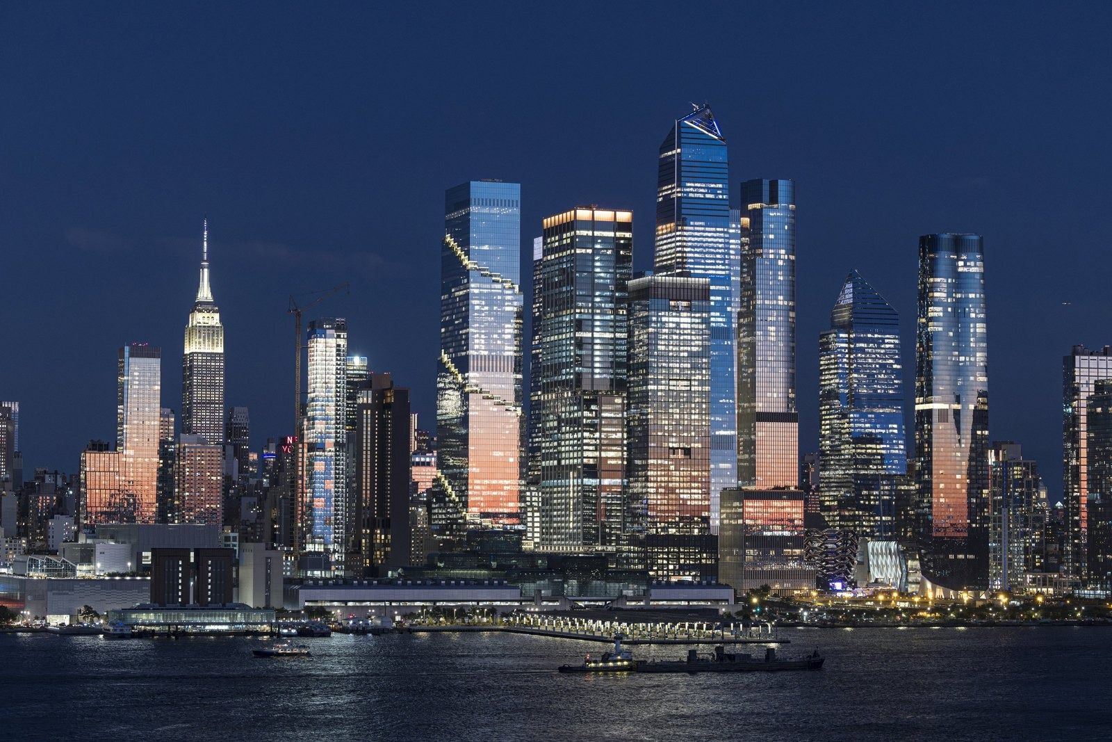 Pfizer: The Hudson Yards skyline at dusk