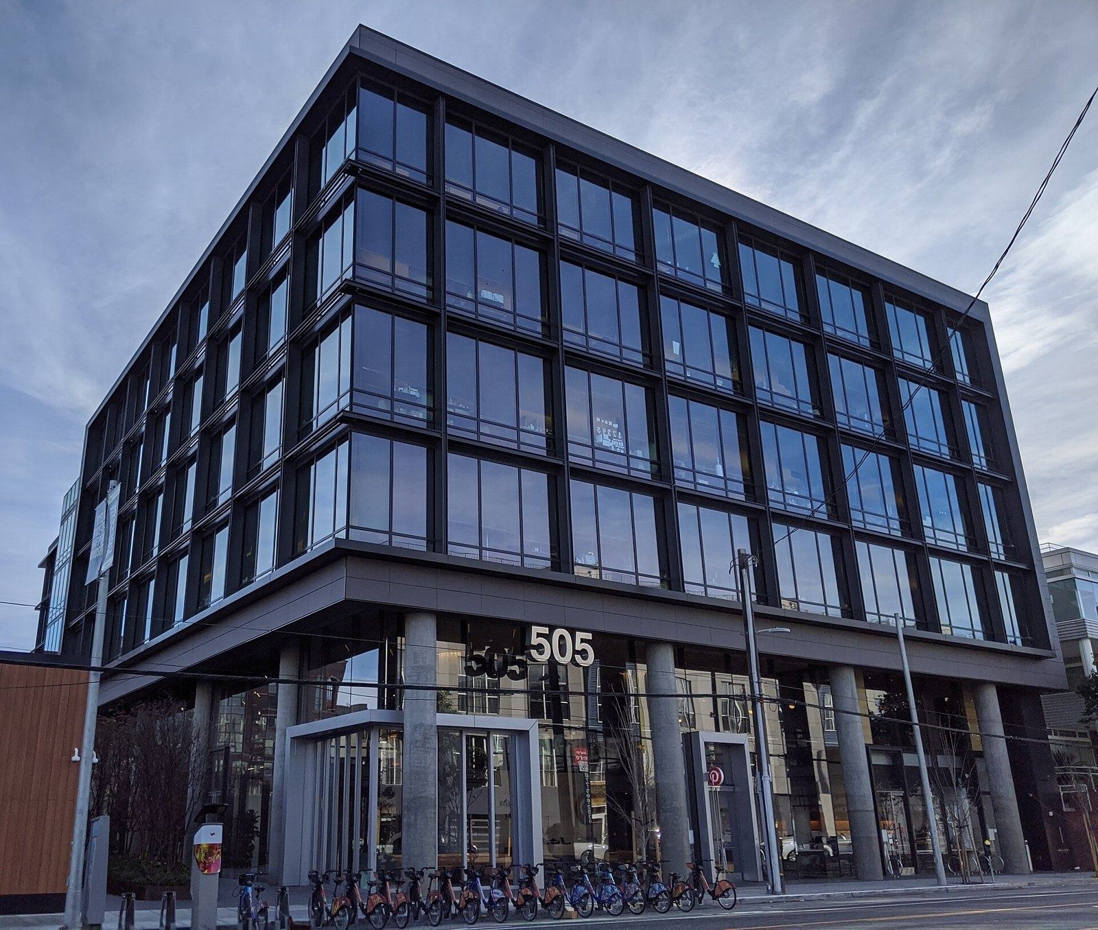 505 Brannan Street's dark glass facade