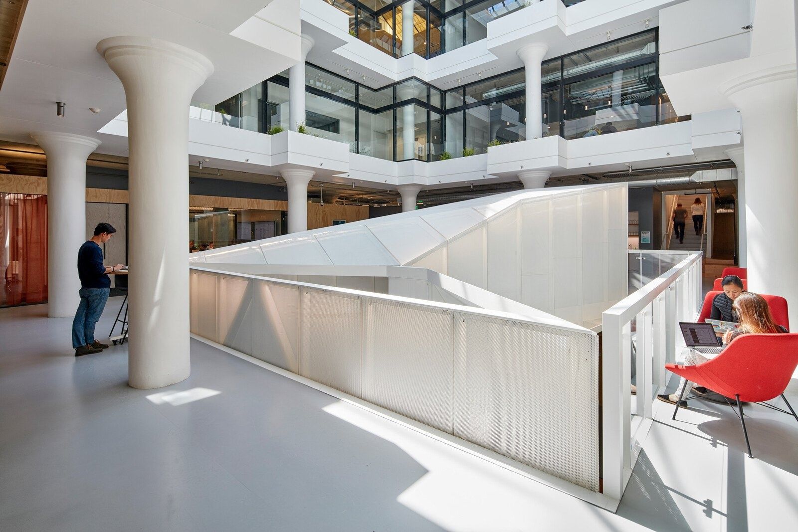 Pinterest: Looking across the atrium from an upper floor