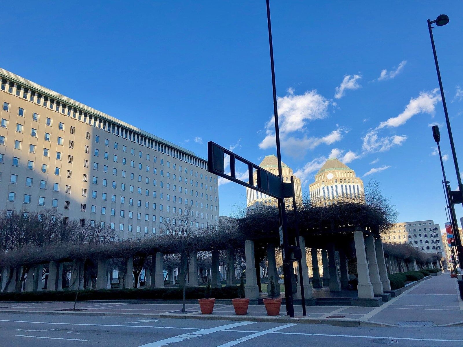 Procter & Gamble: The long office wing along the street