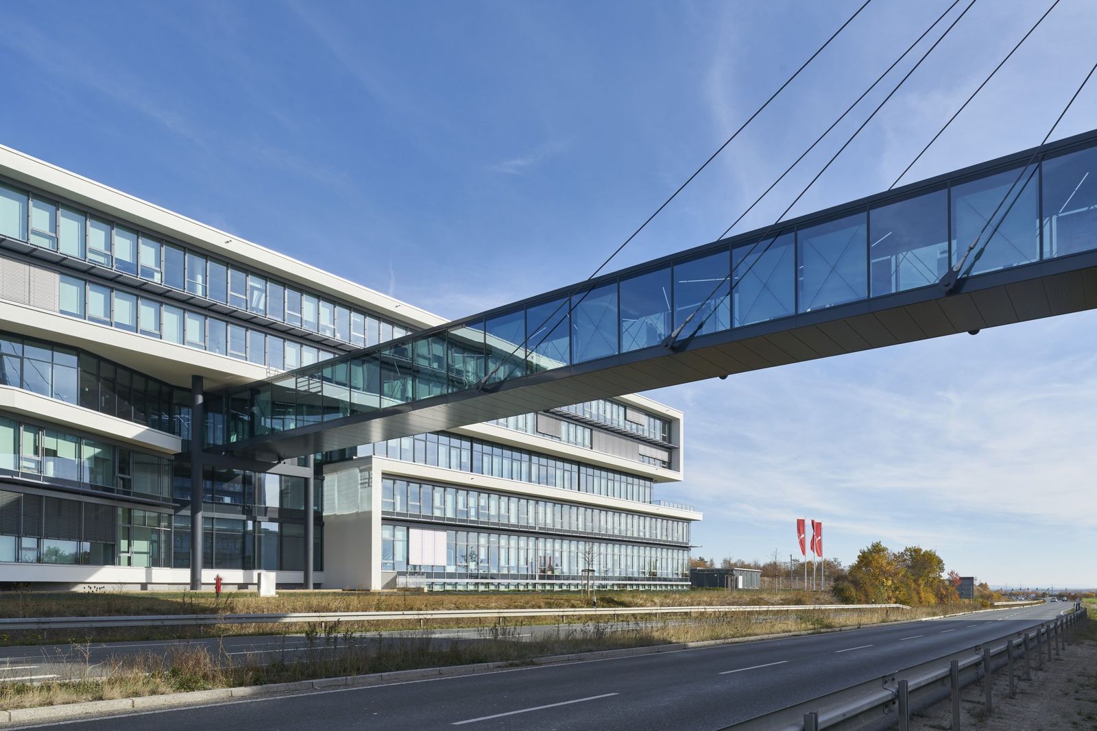 PUMA: The bridge crossing the road between office buildings