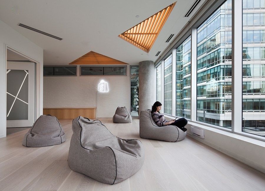 Shopify: A quiet room with bean bags