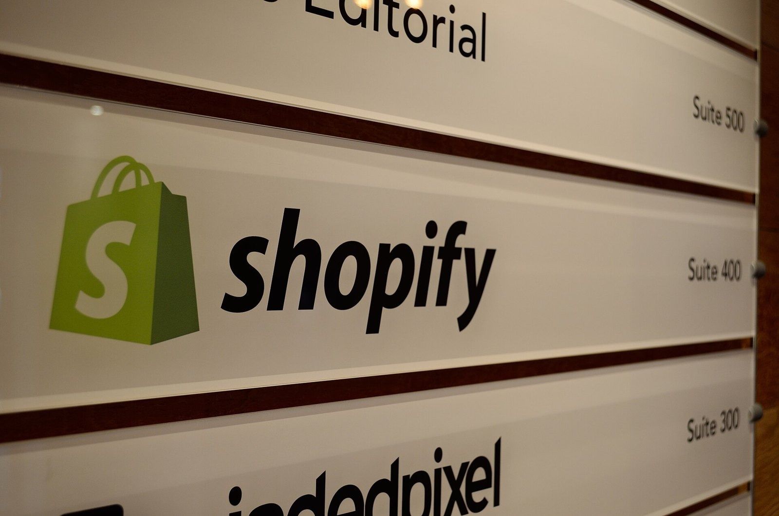 Shopify: Shopify on a building directory