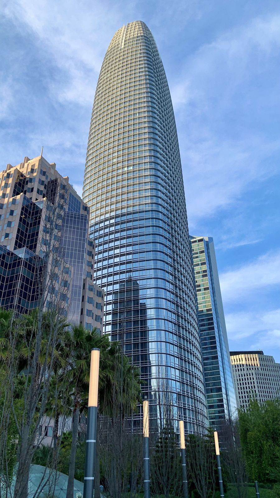 Slack: The tower above the trees of the rooftop park